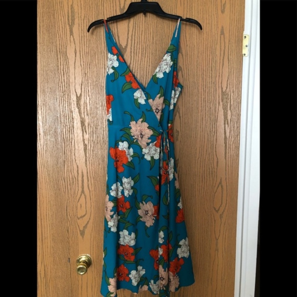 Lulu's Floral Wrap Dress